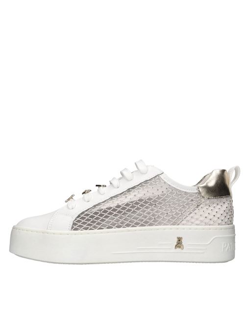Sneakers in pelle e tessuto PATRIZIA PEPE | PPJ308 VIT.BIANCO-PLATINO